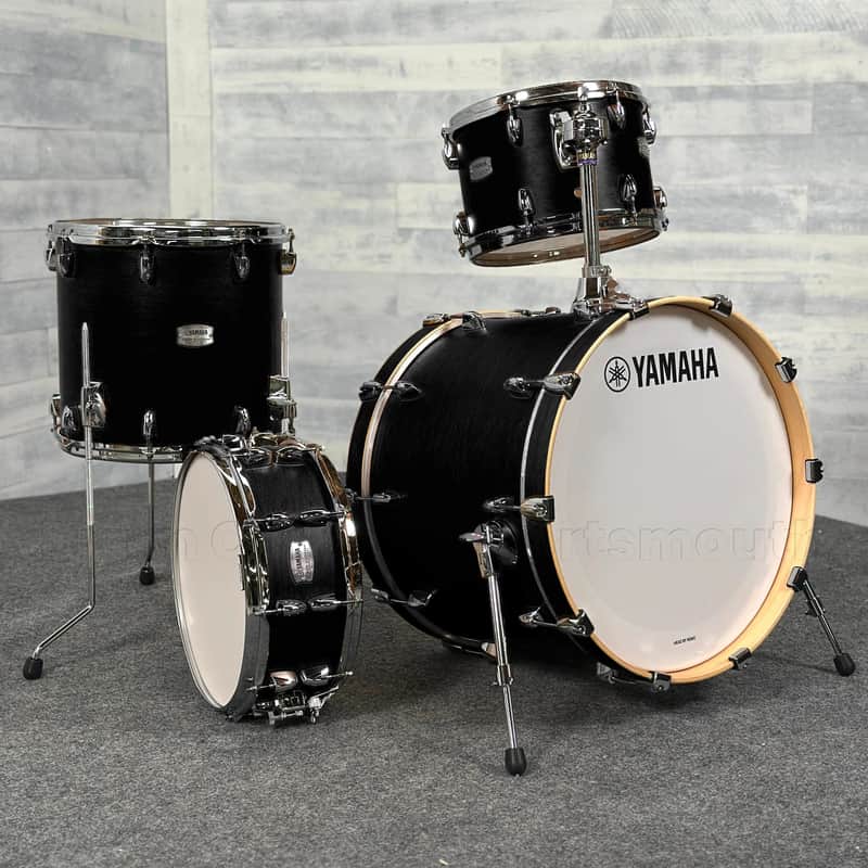 Yamaha Tour Custom Maple 4pc Drum Set 20/12/14/14 Licorice Satin image 1