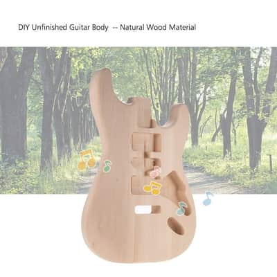 Unfinished Handcrafted Guitar Body Basswood Electric Guitar Body Guitar Barrel Replacement Parts image 4