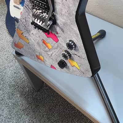 Dean Z Dime Floyd Rose 25.5 Scale Custom Primal concrete Sledge Tribute 2000s - Gray Primal Sledge Skin image 7