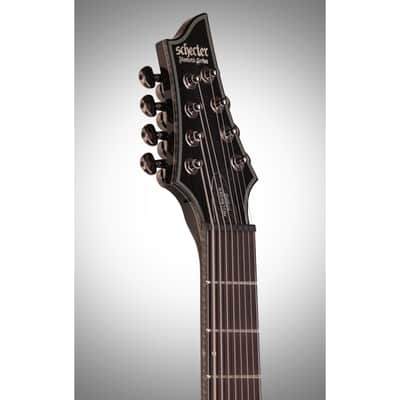 Schecter Hellraiser Hybrid C-8 Electric Guitar, 8-String, Transparent Black Burst image 9