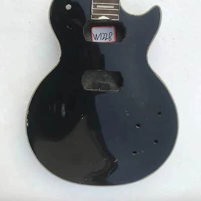Glossy Black Les Paul LP Style Guitar Maple Neck with Body image 1