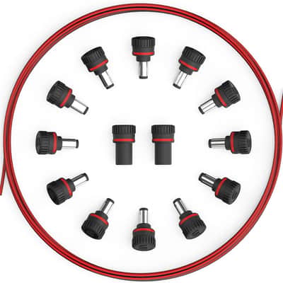 Accessories XPND DIY Power Cable Kit - Customizable Power Cables for Guitar Pedal Boards - 12 Male Plugs, 2 Female Plugs, 10ft Cable image 1