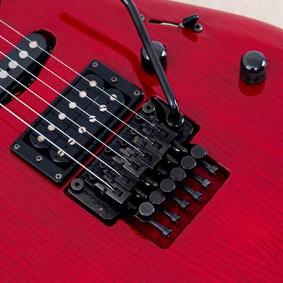 1996 ESP Mirage Superstrat SSH Trans Red w/ Floyd Rose, Hangtags image 8