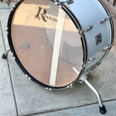Vintage Rogers XP-8 Big R 24" Bass Kick Silver Mist Maple Shell for Drum Set image 3