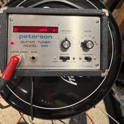 Peterson Strobe Tuner Model 100 1970s - Black and chrome image 2