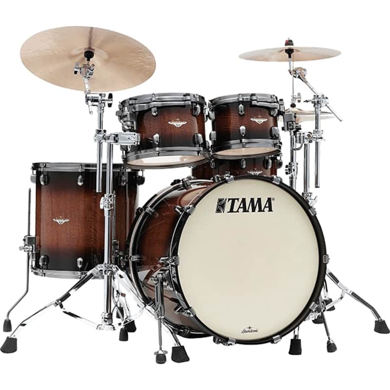 Tama Starclassic Maple 4-Pc Shell Pack 10/12/16/22 (Tobacco Sunburst Movingui) image 1