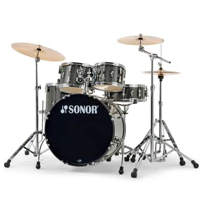 Drum Kit Sonor AQX Studio With Bronze Cymbals And Hardware, Black Midnight Sparkle image 3