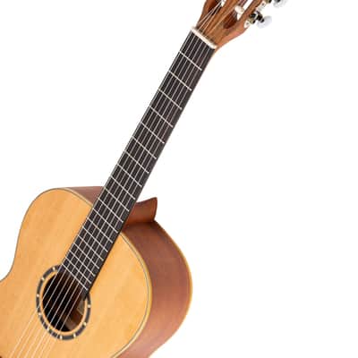 Ortega R122-7/8 Family Series Cedar Top Mahogany Neck 7/8-Size Nylon 6-String Classical Acoustic Guitar w/Gig Bag image 7
