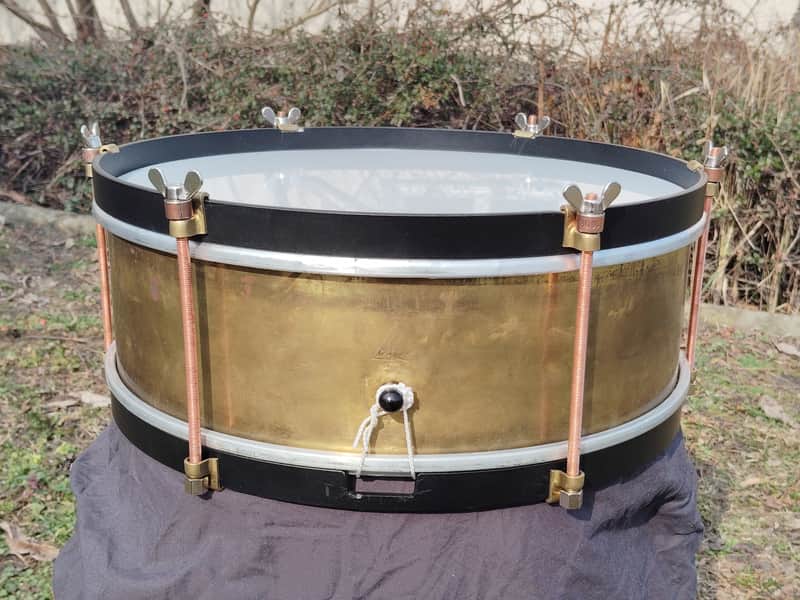 Restored Sonor Antik Vintage Marching Brass Snare from 50s image 1
