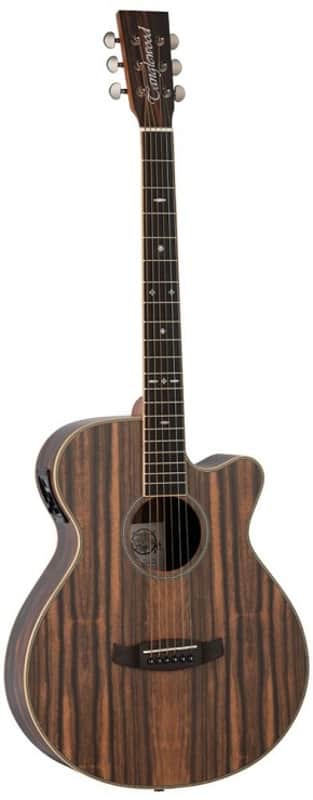 Tanglewood Reunion Pro Series TRU4CE Electro-Acoustic Super Folk Cutaway, All Figured Ebony image 1