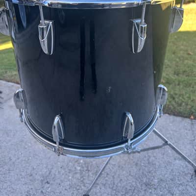 Yamaha 80’s Tour Custom Black Lacquer 14x16 Mounted Tom image 4