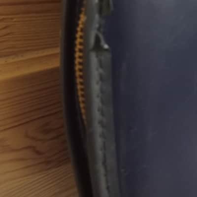 Paiste Rare,Vintage 22" Leatherette Premium Cymbal Bag 1982 - Dark Blue 🔵 / Orange 🧡 image 14