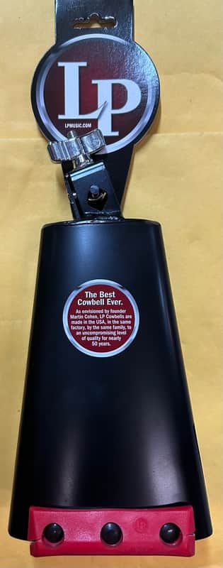 Latin Percussion LP008-N Ridge Rider Rock Cowbell with Self-Aligning .5" Mount  - Black with Red Edge image 1