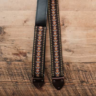 Vintage Black 60s/70s Hippie Guitar Strap / Handmade in the UK / Case Candy image 4