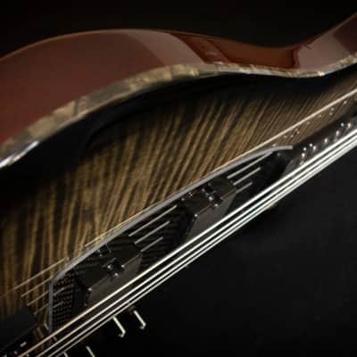 KLOS Apollo IV Custom Bass - Mahogany body / Figured Maple top - Black Transparent Finish - Carbon Fiber neck - 9.0 pounds image 15