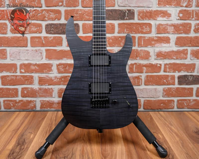 ESP Signature Series Jon Donais Flamed Maple Top See Thru Black Satin 2008 w/OHSC image 1