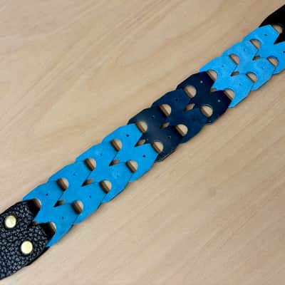 Stones Music GSL5 Leather Linkstrap Blue/Black image 3