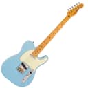 Vintage Reissued Series V75LB Brass bridge saddles, SS, Laguna Blue