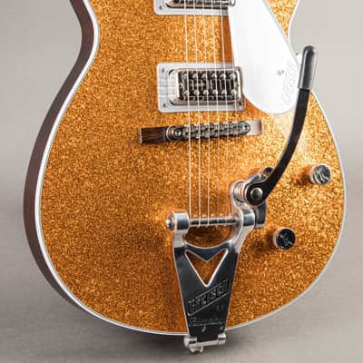 Gretsch G6129T-89 Vintage Select '89 Sparkle Jet with Bigsby 2021, Gold Sparkle image 3
