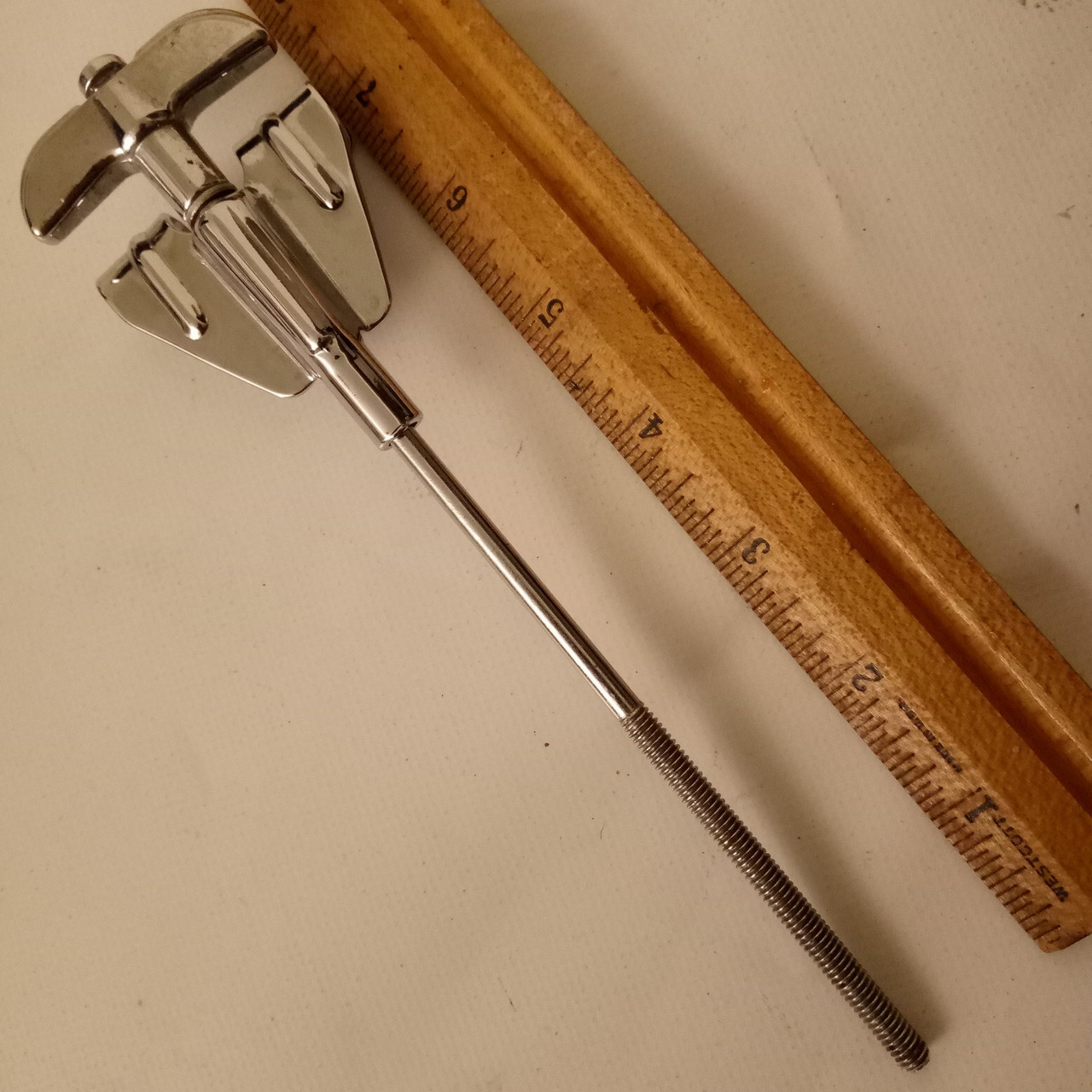 Rogers 1+ Tower Model Long Bass Drum Tension T-Rod+Claw 6 1/2"Chrome Vintage 60s — main photograph