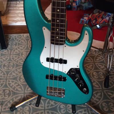 1993 Fender American Standard Longhorn Jazz Bass Metallic Caribbean Mist  With AVRI Hard Case! RARE image 7