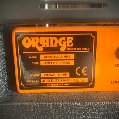 Orange AD200 Bass MK3 200-Watt Bass Amp Head - Black + Hard Case image 4