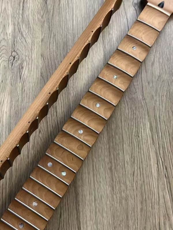 Roasted Maple Wood Strat Style Guitar Strat Style Neck, 22 Frets Scalloped Fingerboard Fretboard image 1