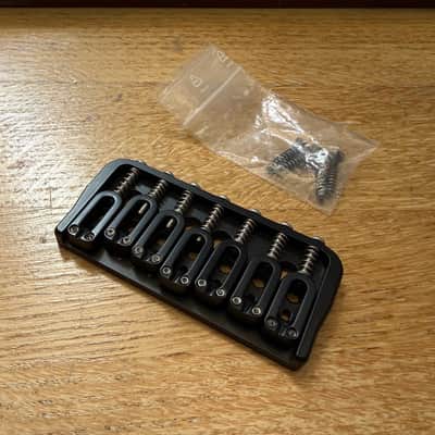 Hipshot 7-String Fixed Guitar Bridge - .125" 2020s Black image 1