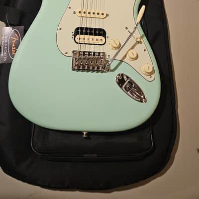 Fender American Performer Stratocaster HSS with Maple Fretboard 2018 - Present - Satin Surf Green image 1