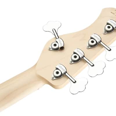 Sadowsky MetroLine 21-Fret Vintage P/J Bass-Swamp Ash Body-5 String-Nirvana Black Transparent Satin image 8