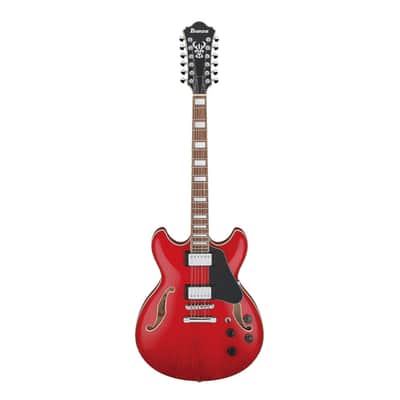 Ibanez AS7312-TCD Artcore 12-String Semi-Hollow Guitar - Trans Cherry Red image 2
