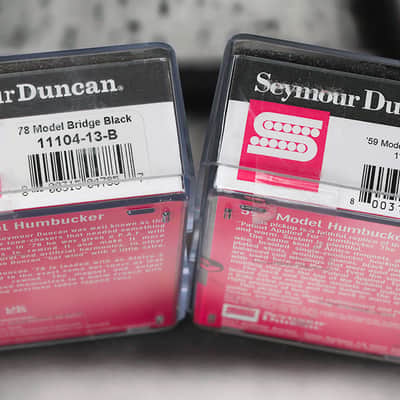 Seymour Duncan 78 Model Bridge / SH-1N 59 Model Neck 4 Conductor Pickups BLACK image 3