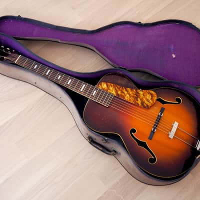 1940s Regal Vintage Archtop Acoustic Guitar, Spruce & Mahogany, USA-Made w/ Case image 16