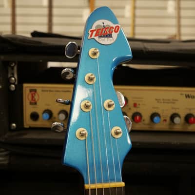 Teisco Del Rey Shark Fin Blue w/ Soft Case image 6
