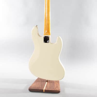 1995 Fender Japan Left-Handed 5-String Jazz Bass Vintage White image 6
