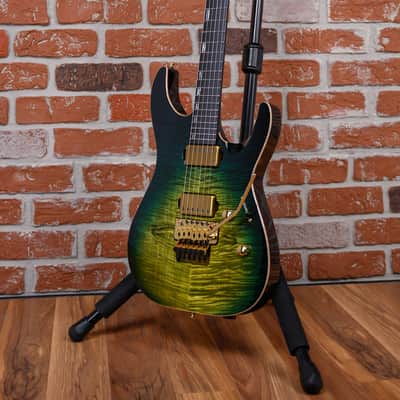 ESP Original Series M-II CTM FM FR Flame Maple Top Turquoise Green Tear Drop 2025 w/OHSC image 5