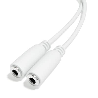 ExcelValley [White] 5-Pack - Mono Splitter Y Patch Cables - TS 3.5mm 1/8" Eurorack Synth Synthesizer image 5