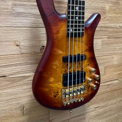 Warwick Teambuilt Streamer LX 2025 Limited Edition 5- string bass  - Honey Sunset Burst. 8lbs 3oz w/gig bag + goodies. New! image 4