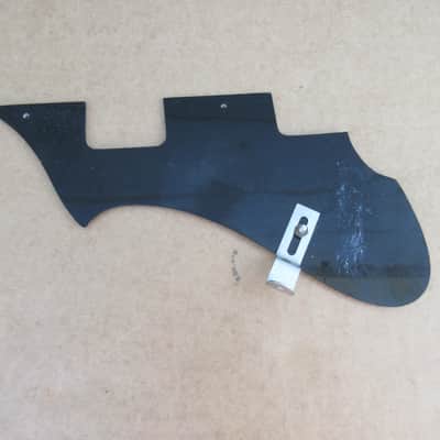 1960s Teisco Black Guitar Pickguard W Bracket Semi Hollow Archtop image 5
