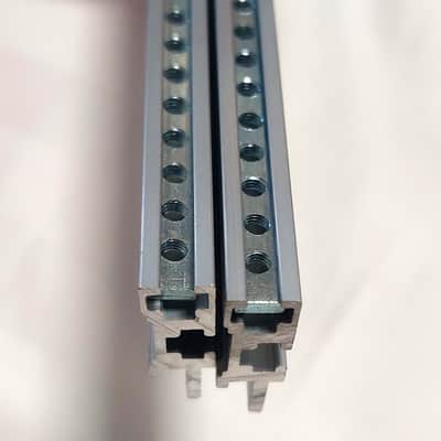2 x 84hp Eurorack Rails with Threaded Strips (Pair of rails) image 6