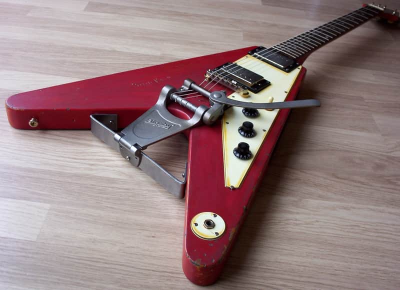 TPP Lonnie Mack "NUMBER 7" Gibson Epiphone 58 Korina Flying V Tribute - Relic image 1