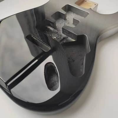Silver Black 2 Piece Alder Guitar Body image 3