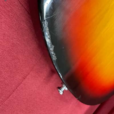 Teisco Style 2 Pickup Vintage Japanese Bass - Tobacco Sunburst image 24