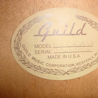 Guild B4CE Left-Handed Acoustic Electric Bass Guitar Vintage 90's LEFTY B4CE-AMB image 6