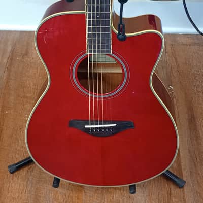 Yamaha FSC-TA TransAcoustic Concert Cutaway Acoustic Electric Guitar - Ruby Red image 3