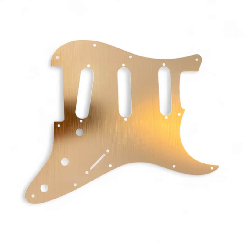 New Rose Gold Brushed Aluminum Stratocaster SSS Electric Guitar Replacement Pickguard Scratch Plate image 1