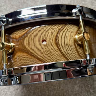 2026 Like-New: Canopus hollowed out Zelkova 14x5 snare, with new Japan-only semi-hard Canopus case, extras image 4