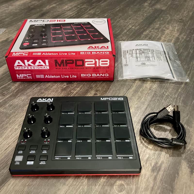 Akai MPD218 MIDI pad controller (2015-present, black & red) | Reverb
