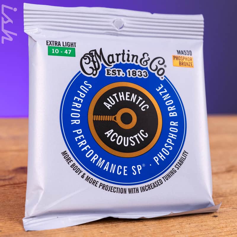 Martin MA530 10-47 Extra Light Authentic Acoustic SP 92/8 Phosphor Bronze Guitar Strings image 1