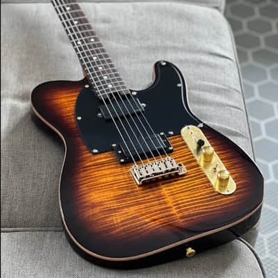 Electric Guitar Soloking MT-1 Fm 22 Deluxe HH Mod Fishman Fluence In Shaded Edgeburst image 1